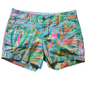 Lilly Pulitzer The Callahan Short 5" Women's Size 0 in Tropical Paint Art - EUC!